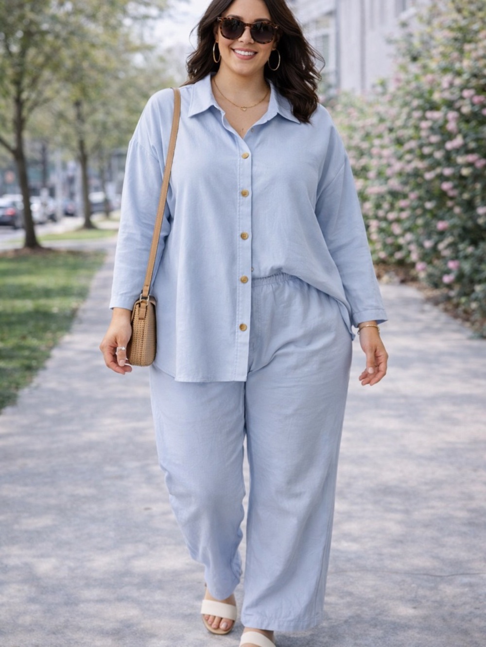 Light Blue Two-Piece  Set